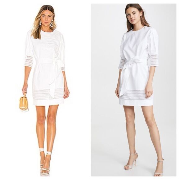 Rebecca Minkoff Dresses & Skirts - Rebecca Minkoff White Georgina Lace Trim Dress
Size Medium